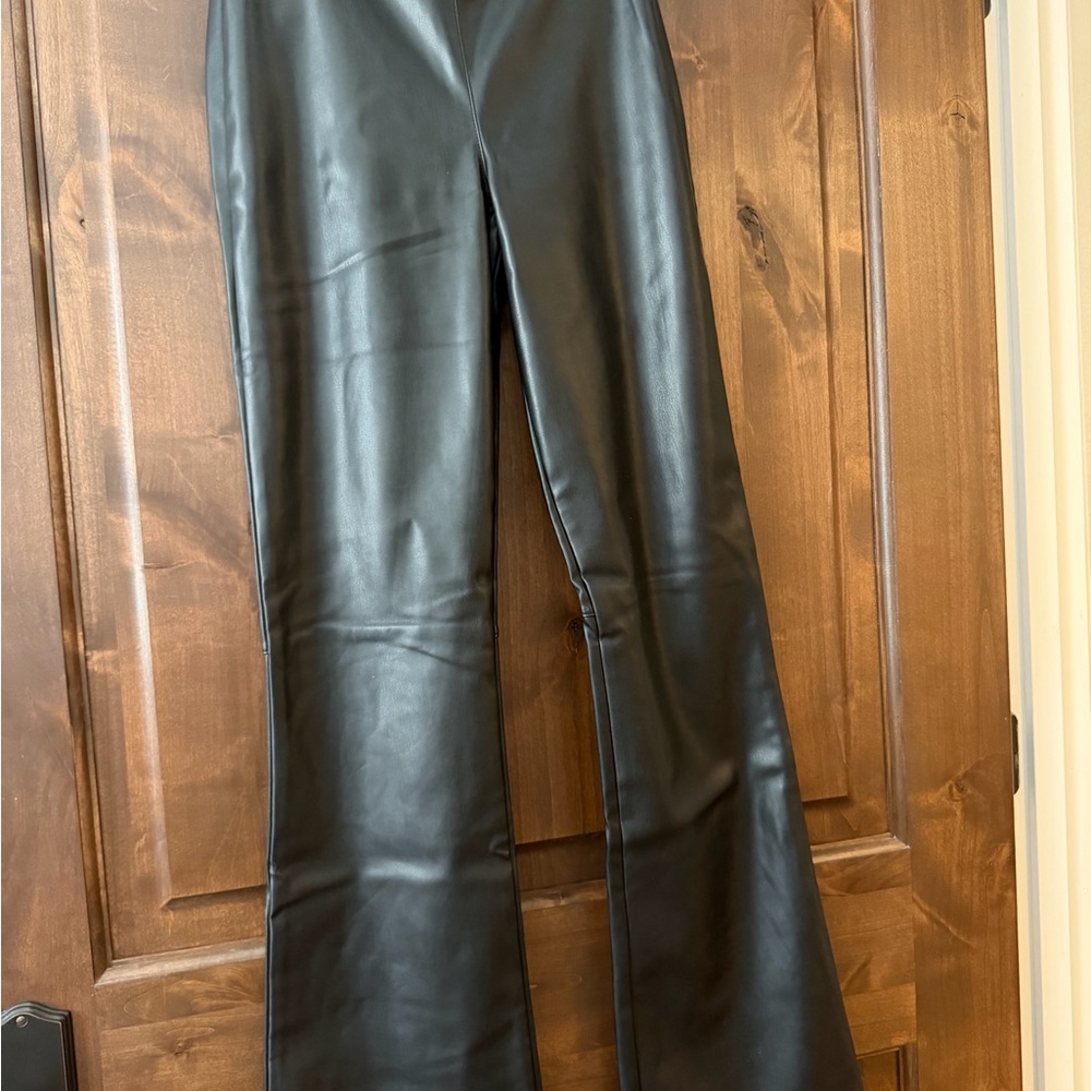NWT Abercrombie & Fitch Black Faux Leather Pants